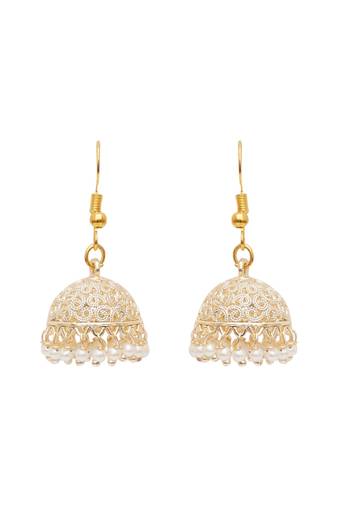 Girls gold plated jhumkas