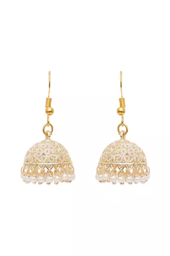 Girls gold plated jhumkas