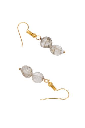 Gold-plated drop earrings