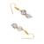 Gold-plated drop earrings