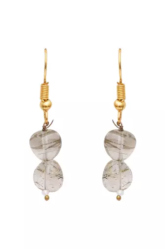 Gold-plated drop earrings