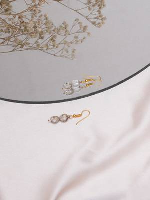 Gold-plated drop earrings 1