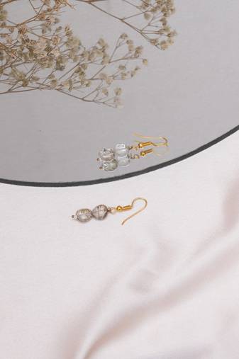 Gold-plated drop earrings