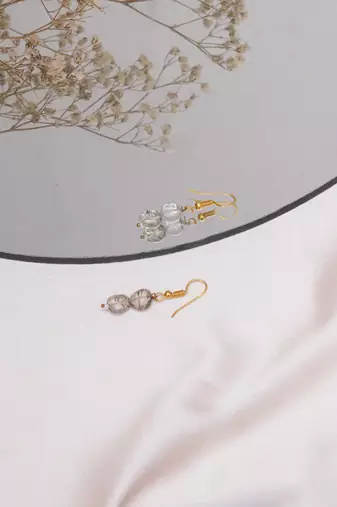 Gold-plated drop earrings
