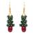 Girls gold plated drop earrings