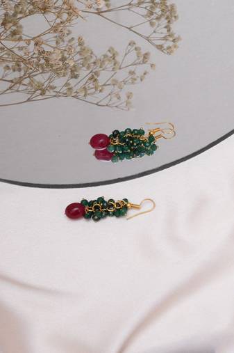 Girls gold plated drop earrings