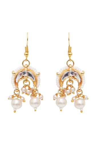 Gold-plated classic drop earrings