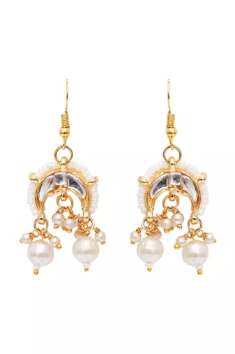 Gold-plated classic drop earrings