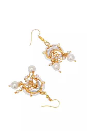 Gold-plated classic drop earrings
