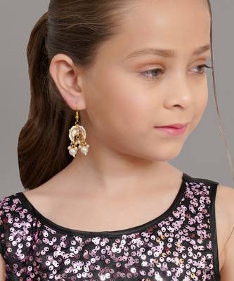 Gold-plated classic drop earrings 4