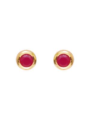 Girls gold plated studs earrings 2