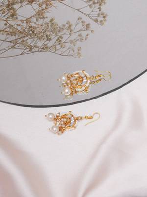 Gold-plated classic drop earrings 1