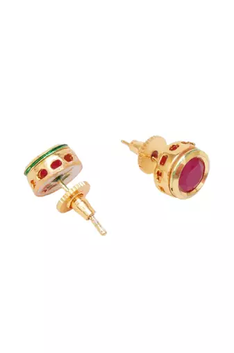 Girls gold plated studs earrings