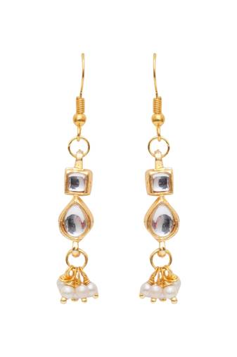 Girls gold plated drop earrings