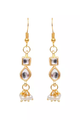Girls gold plated drop earrings
