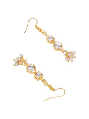 Girls gold plated drop earrings 3
