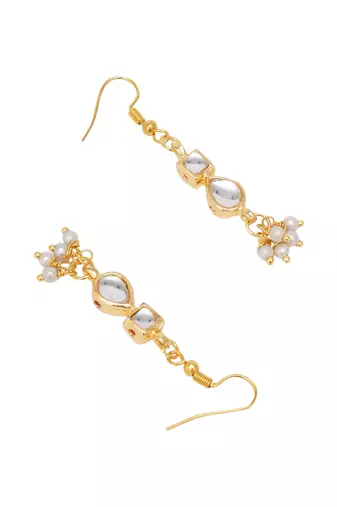 Girls gold plated drop earrings