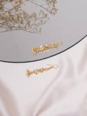 Girls gold plated drop earrings 1