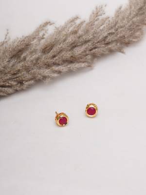 Girls gold plated studs earrings 1