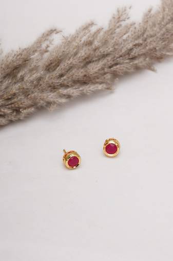 Girls gold plated studs earrings