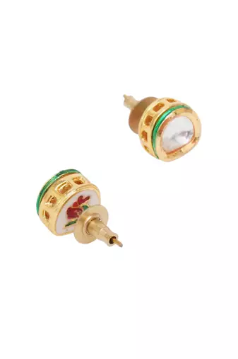 Gold-plated classic studs earrings