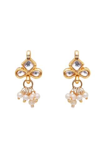 Girls gold plated drop earrings