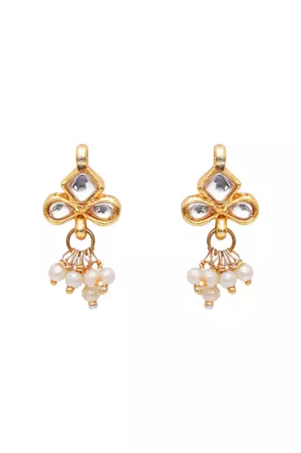 Girls gold plated drop earrings