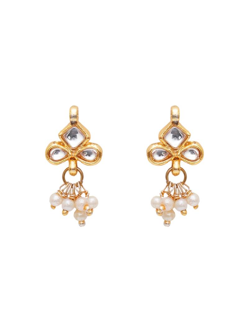 Girls gold plated drop earrings