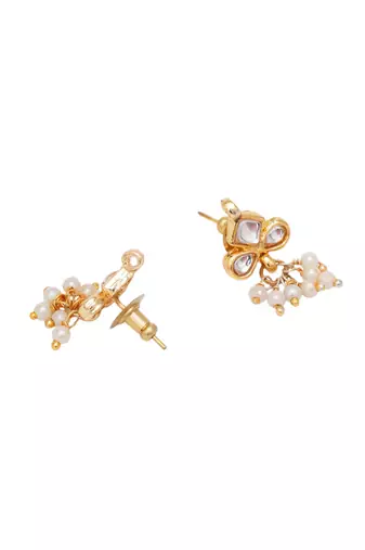 Girls gold plated drop earrings