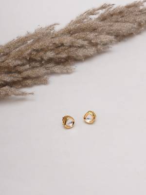 Gold-plated classic studs earrings 1