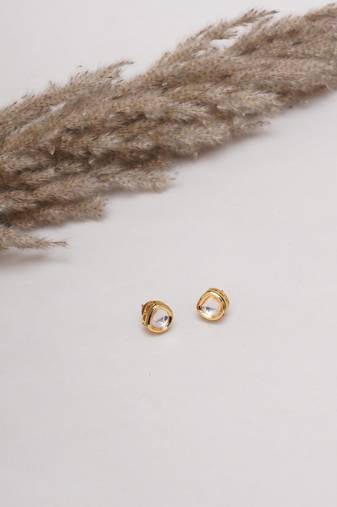 Gold-plated classic studs earrings