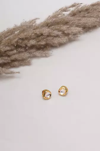 Gold-plated classic studs earrings