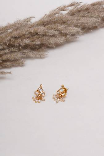 Girls gold plated drop earrings