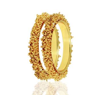 Designer Gold Plated Golden Bangles Fashion Jewellery For Women 2