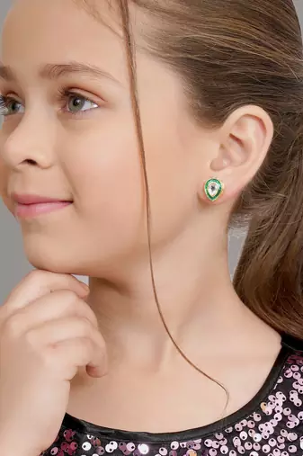 Gold-plated classic studs earrings