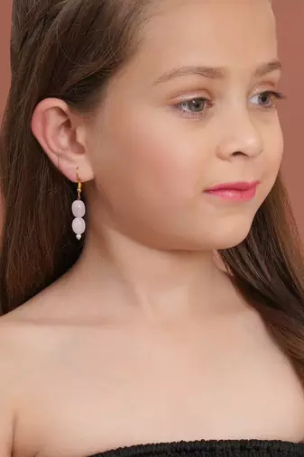 Gold-plated classic drop earrings