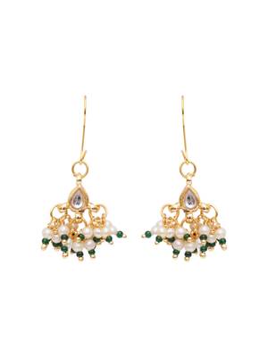 Girls gold plated drop earrings 3