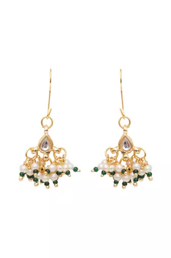 Girls gold plated drop earrings