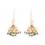 Girls gold plated drop earrings