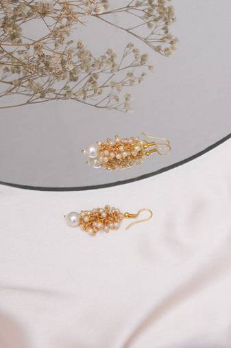 Gold plated classic drop earrings