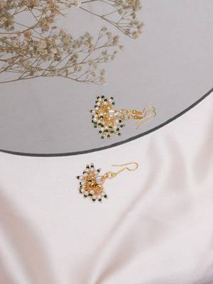 Girls gold plated drop earrings 1