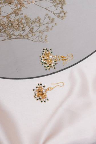 Girls gold plated drop earrings