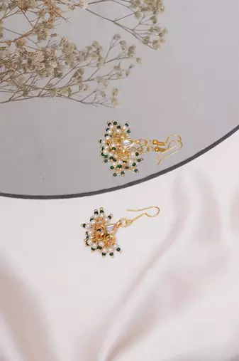 Girls gold plated drop earrings