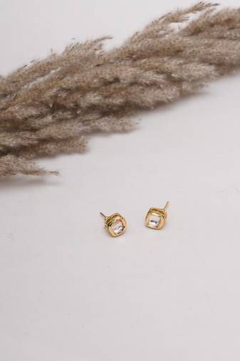 Gold-plated classic studs earrings