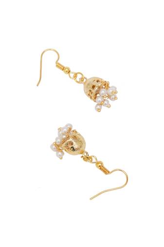 Girls gold plated jhumkas