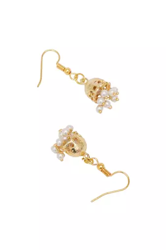 Girls gold plated jhumkas