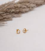 Girls gold plated studs earrings