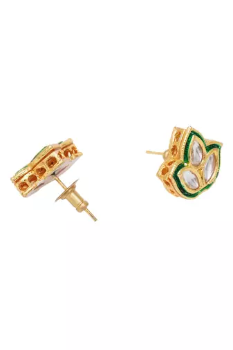 Gold-plated stud earrings