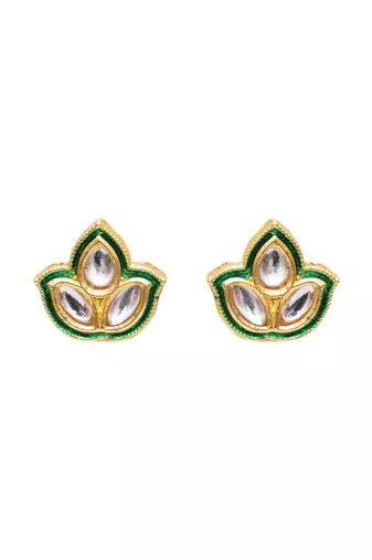 Gold-plated stud earrings
