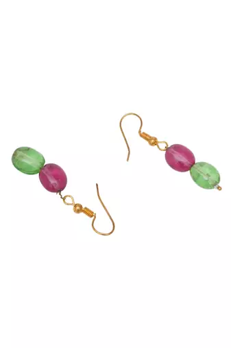 Girls gold plated drop earrings